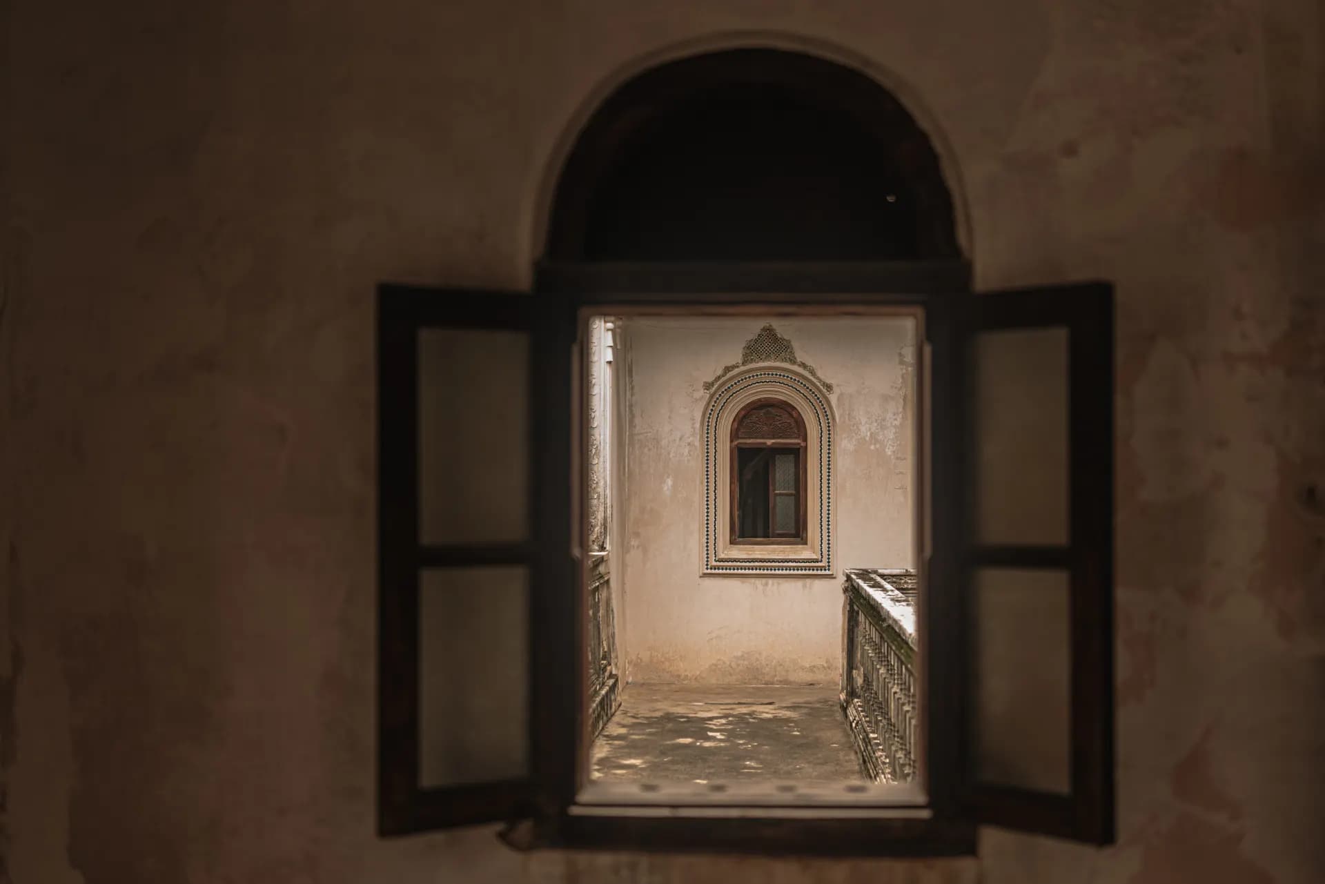 A bathroom with a sink and a window