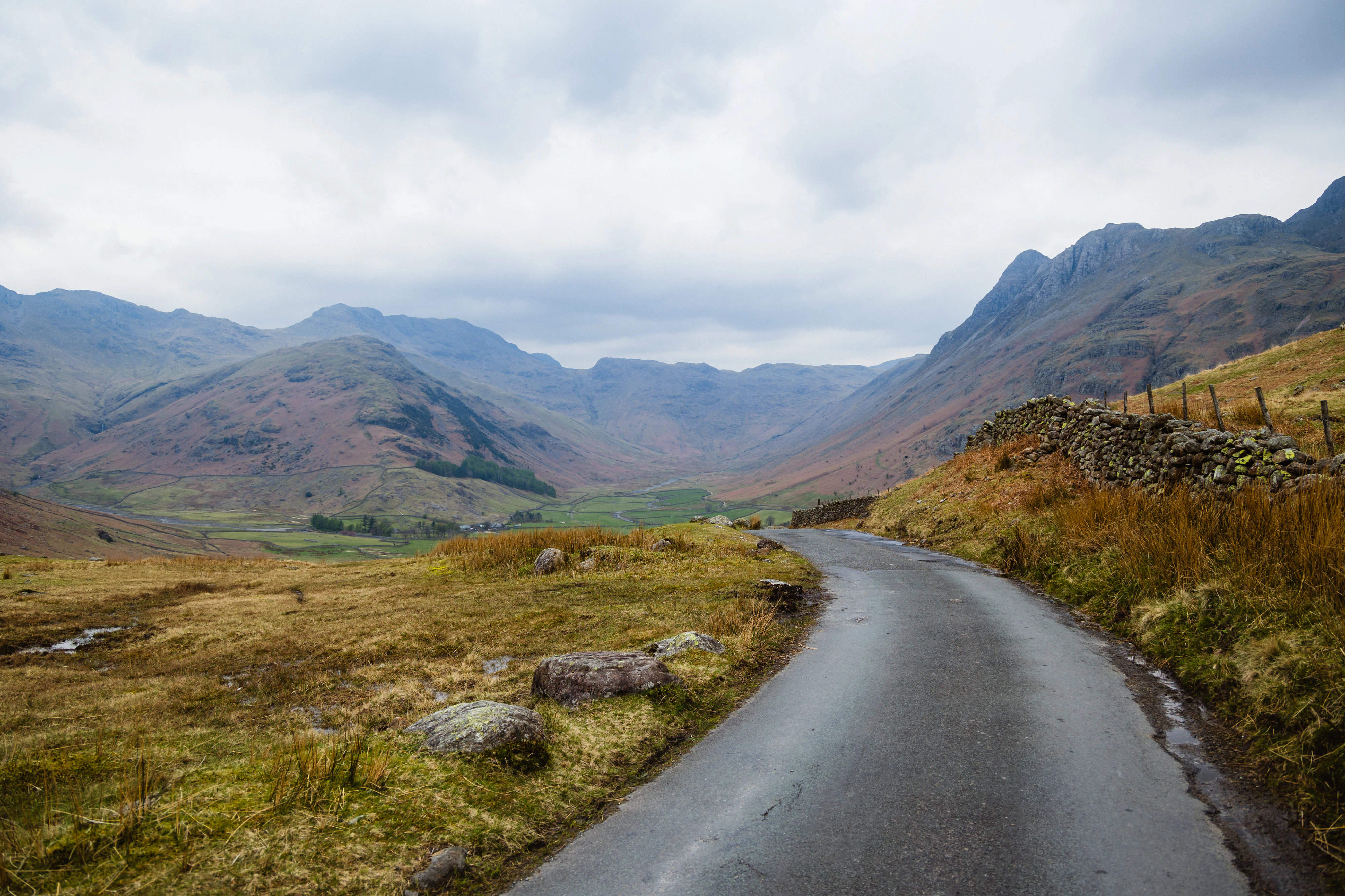 a road in a valley