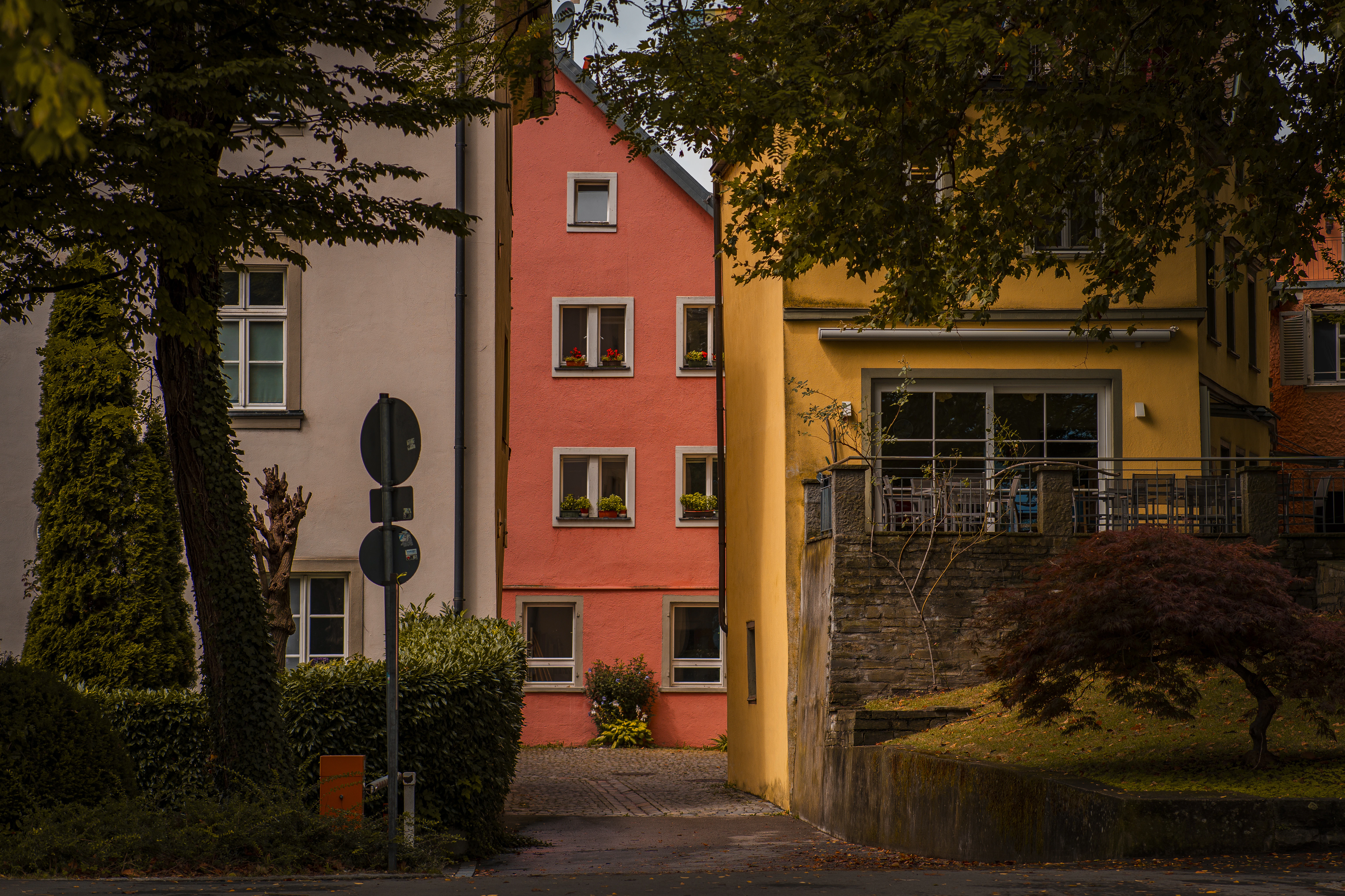 A couple of houses that are next to each other