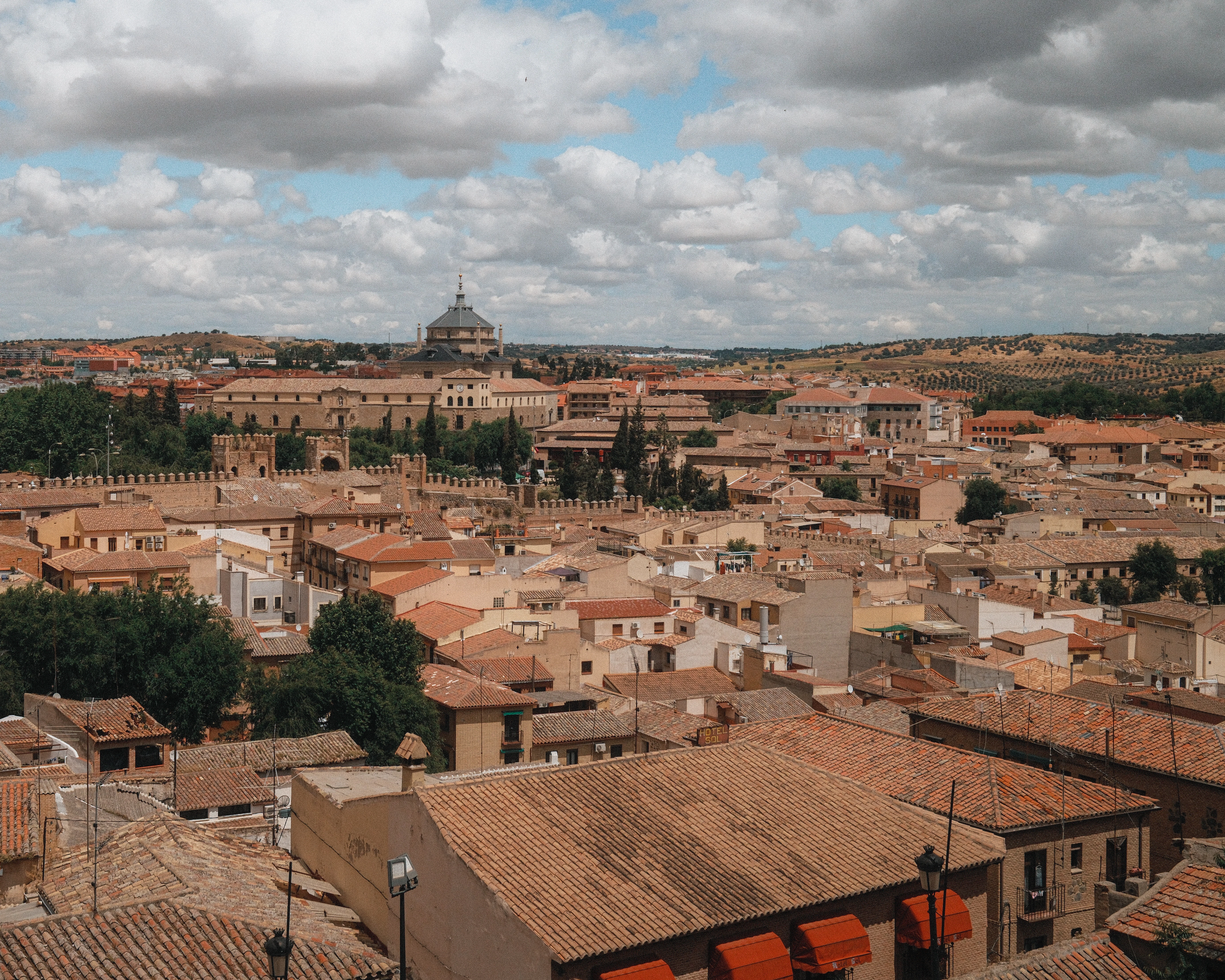 A view of a city from a tall building