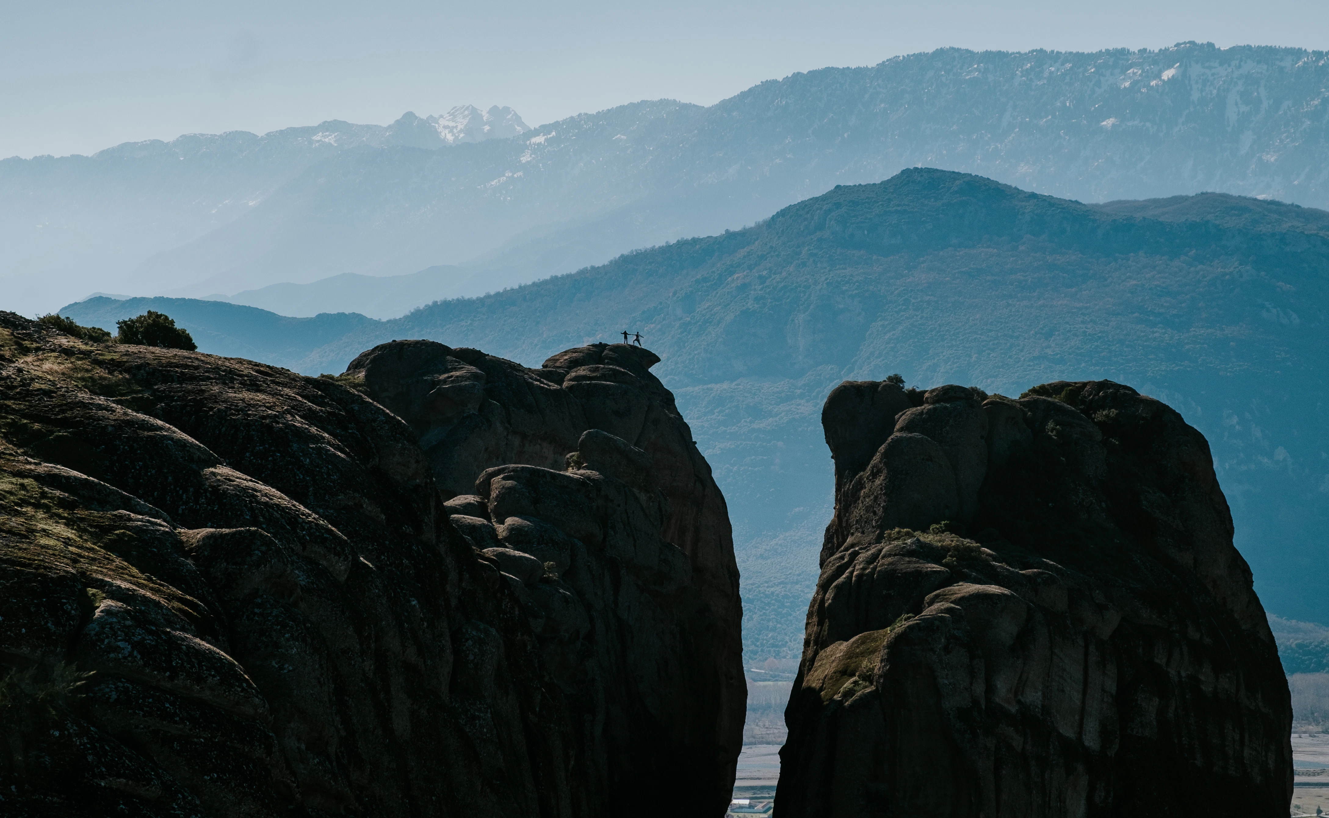 landscape photography of rock formation